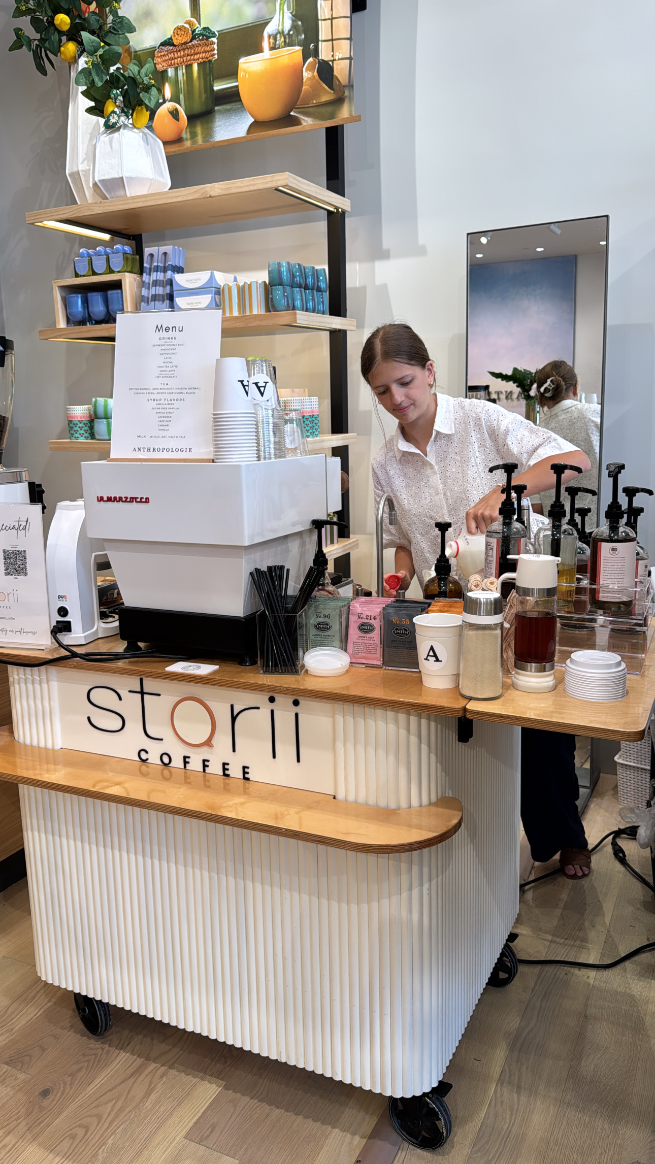 Branded coffee cart at a brand activation